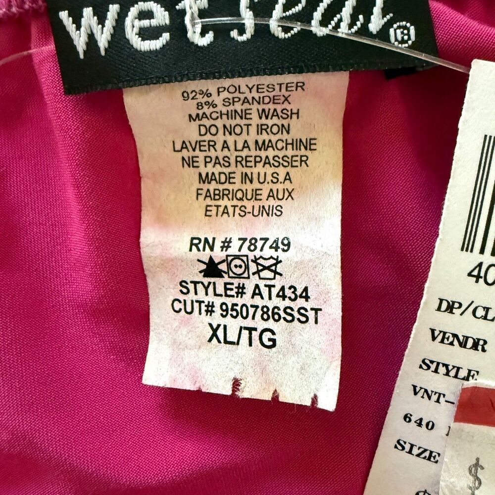 NOS Wet Seal Y2K VTG Pink Plunge Cowl Ruched Glam Clubwear Party Halter Top XL - Picture 5 of 8